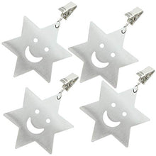 STOBOK 4Pcs Pesi Tovaglia Copertura di Tabella del Pendente di Clip su Grucce Gonna Tavolo Morsetti per Picnic all' Aperto Giardino Stelle