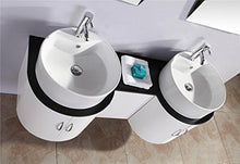 Simba Srl Mobile Bagno ARREDO Bagno Completo 138 CM Doppio LAVABO RUBINETTI Inclusi Tiger Nuovo IMBALLATO MOD Tiger Bianco