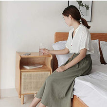 YWSZJ Mobili Camera da Letto Comodino Stile di Legno Solido in Rattan Comodino Divano Fianco del Mobile
