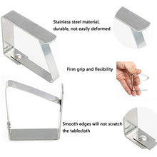 Zliger 20 Pezzo Fermatovaglia in Acciaio Inox Clip Tovaglie Tovaglia Copertura Morsetto Clip Metalliche Regolabili per Picnic Barbecue Buffets Food Feste Fai da Te Home And Outdoor Garden (Argento)