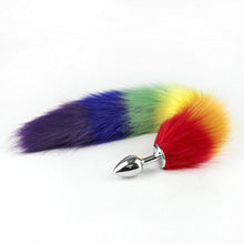 Super Morbida e Confortevole Coda di Volpe Colorata Coda in Acciaio Inossidabile Būtt Änàles Plǚg Puntelli Cosplay Maid Toy