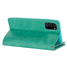 Artfeel Cover per Samsung Galaxy A71,Flip Portafoglio Custodia Verde Menta con 9 Slot per Schede,Premium Pelle Magnetico Supporto Stand Copertura con Cerniera Tasca e Cinturino Caso