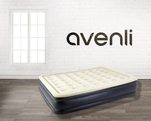 AVENLI Materasso Indoor Gonfiabile High Raised Queen Size 203x157x47 Floccato Nero Beige con Pompa Elettrica Integrata e Borsone