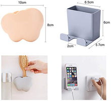 Miystn Porta Telecomandi da Parete, Portatelecomando da Parete, Supporto Telecomando Condizionatore, Supporto per Telefono Cellulare Supporto di Ricarica Impermeabile (6 Pezzi, Bianco, Beige e Grigio)