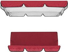 Altalena per Esterni Sedia a 3 posti Cuscino Impermeabile di Ricambio Coprisedile per Altalena Coprisedile per Altalena per Patio Esterno per Patio Giardino Cortile,Rosso,150CM x 50CM X 10CM