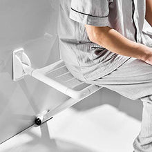fuguzhu Sgabello pieghevole da doccia, con piedini regolabili in altezza, colore: bianco