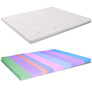 AILIME SRL Topper in Memory Foam Matrimoniale 170X190 CM Alto 5 CM SFODERABILE in Aloe Vera Dispositivo Medico