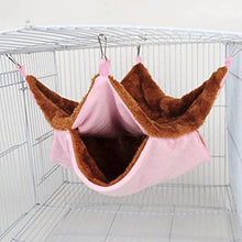 Amaca a Doppio Spessore in Peluche per criceti, Ratto, Scoiattolo, Uccello da Compagnia, Amaca Durevole Rosa 20 * 20 cm