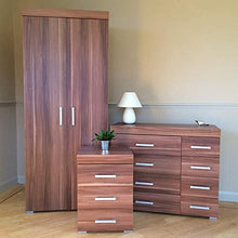 Guardaroba Con Mobili Per Camera Da Letto Effetto Noce, 4 4 Cassettiera 3 Cassettiera 3,Brown