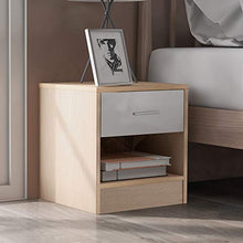 WGYDREAM Comodino Comodino Cassettiera in Legno di Quercia con Gambe in Metallo Armadio Comodino Armadietto Fisso per Backplane per Camera da Letto, Bagno, Soggiorno