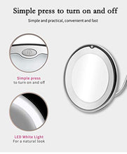BD.Y Specchi per Trucco Specchio a LED con Specchio Luminoso a LED Specchio ingranditore Flessibile 10X con Ventosa