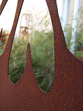 Zen Man Recinzione da giardino in metallo arrugginito, 1 mm, griglia decorativa per giardino, protezione dalla vista B75, altezza 150 cm
