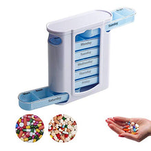Organizzatore settimanale per pillole 7 giorni di medicina organizer giornaliero pillole per olio di pesce, capsule, vitamine e integratori