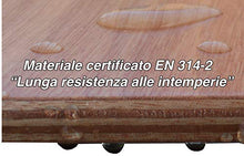 Castelmerlino 31 Tavolo Pieghevole Piano Compensato Marino Okumè cm 80 x 60
