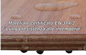 Castelmerlino 31 Tavolo Pieghevole Piano Compensato Marino Okumè cm 80 x 60
