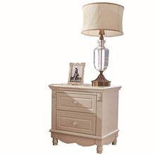 Elegante Semplicità Tavolino Comodino Minimalista Europeo Dipinto a Mano in Argento Verniciato Bianco Comodino in Rovere Multibed per Camera da Letto, DTTX001