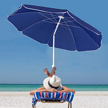 SPRINGOS Ombrellone da spiaggia con funzione ribaltabile, colore blu navy, altezza massima: 175 cm, diametro 160 cm, ombrellone da giardino blu scuro grande (blu scuro)