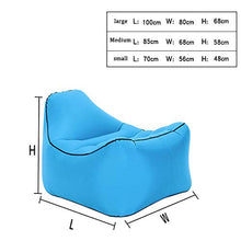 Divano Ad Aria, Poltrona Gonfiabile Impermeabile Divano/Letto Gonfiabile Portatile/Campeggio Spiaggia E Giardino,Skyblue,70 * 56 * 48CM