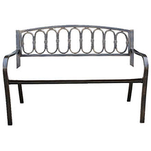 Panchina da Terrazza Parco Panca per Tempo Libero Esterno, Panca da Giardino in Ghisa Resistente Alle Intemperie con Cuscino, Panchine Decorative da Prato per Cortili Portici - 2-3 Posti