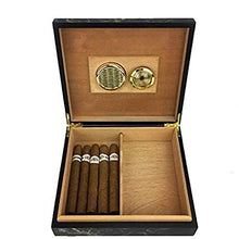 ZLMMY Desktop Cigar Humidor, con Vassoio e divisore Regolabile, Vetro igrometro e umidificatore Rettangolo