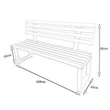 GaoF Terrazza Parco panchina da Giardino Centro Commerciale Resto Fila sedie, Sedile da Esterno in Legno massello Sedile Panca in Metallo per 2-3 Persone, Sedia Portico Resistente alle