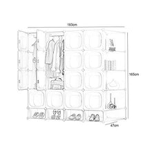 Pezzo di plastica di immagazzinaggio Armadi Armadio guardaroba semplice Assemblato Composizione Armadio (2 stili) HAODAMAI (Size : 183x47x165cm)