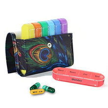QQDL - Portapillole, portapillole, da viaggio per 7 giorni, con 4 scomparti, organizer portatile per pillole, scomparto per pillole e medicinali, per uso quotidiano e in viaggio