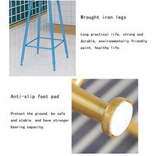 Sgabelli da Bar Sgabelli Altezza con Schienale Alto Sgabello in Ferro battuto Bar Stool Gold Metal Gamba, Cucina Colazione Sedia poggiapiedi for Bar Sala da Pranzo del caffè