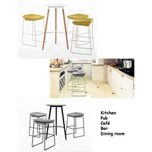 Bar Stool industriale Vintage Spugna Cushion Seggiolino sedia schienale For Breakfast ripiano della cucina e casa Barstool sedie Sgabelli Isola Esterno con tessuto schienale alto imbottito Retro Furni