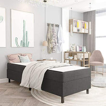 Tidyard Struttura Letto Singolo Moderno a Doghe Rivestimento in Tessuto,Letto a Doghe,Tleio Letto,80x200 cm,Grigio