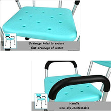 Sgabello da bagno Doccia / vasca da bagno Sgabelli lega di alluminio doccia Sedile Sgabello for / disabili Anti-Slip Anziani Mats doccia sedia regolabile in altezza 8 con schienale e sedile Maneggiare