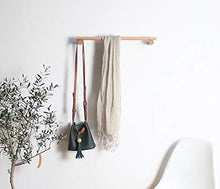 anaan Line Disegno Appendiabiti da Parete attaccapanni a Muro in Legno Portasciugamani Resistente Lunghezza Montaggio a Parete scandinavo moderno (faggio, 60 cm)