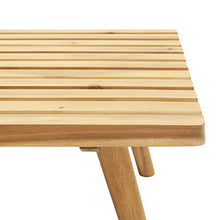vidaXL Legno Massello di Acacia Sgabello da Giardino con Cuscino Sedia da Esterni Sedile per Patio Arredo da Giardino Mobili da Esterni 60x60x29 cm