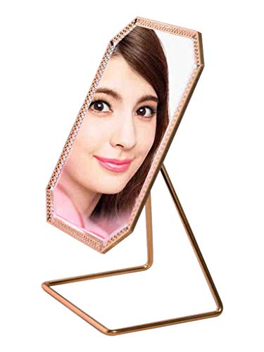 Specchio da toeletta Europeo, Specchio in Metallo Semplice, Specchio da Tavolo Princess HD Moda
