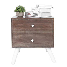Comodino da notte per camera da letto, comodino divano con 2 cassetti, stile nordico, per casa, soggiorno, 43 x 35 x 50 cm