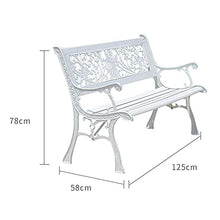 GaoF Panchina da Giardino per terrazza da 49 Pollici, panchina per Il Tempo Libero a Due posti per Esterni, Sedia da Portico Resistente alle intemperie in Legno anticorrosivo con Struttura in