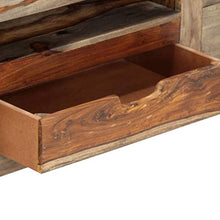 FAMIROSA Credenza Grigia 100x30x50 cm in Legno Massello di Sheesham