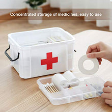 Kylewo Scatola di Medicina, Scatola di plastica di Pronto Soccorso Scatola di immagazzinaggio Scatola di Medicina con Maniglia con Scomparto portaoggetti Rimovibile Scatola di Medicina