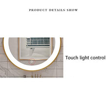 specchio Tocco LED Bagno a Parete Oro/Nero Luminoso per Hotel Rotondo Illuminato da 40 cm, 50 cm, 60 cm, 70 cm, 80 cm