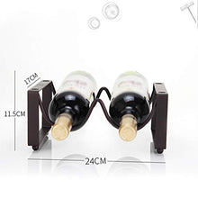 Portabottiglie in ferro da stiro, 2 strati U Space Wine Holder Rack,Salvaspazio supporto da banco per vino rosso o bianco 1 strato 2 bottiglie