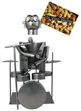 Brubaker portabottiglie portabottiglie per Vino - Decorazione Oggetto Metallico - con Biglietto di Auguri per Regalo di Vino