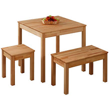 Krok Wood 2x Sgabello Tomas in Legno Massello in Faggio 35x35x45 cm