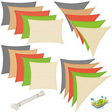 EUGAD 2pcs Tende da Sole per Esterno Vele Parasole Ombreggiante Tenda a Vela Triangolare per Giardino Terrazzo Anti UV Impermeabile Sabbia 0027ZYF-2