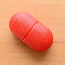 BGSFF Portapillole per Capsule Organizer per farmaci Scatola per Pillole settimanale Carina e Creativa Portapillole per Tablet Portapillole da Viaggio Portatile Rosso