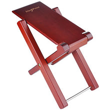 Kingpoint - Poggiapiede in legno massiccio per chitarristi, regolabile su 4 livelli di altezza, Legno rosso.