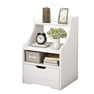 Comodini Decorazione Selvaggio Solidi Domestici Assemblaggio del Legno cassetto Locker Arrotondato Solid Edge Camera 37X30X57cm Piedi Soggiorno Corridoio MUMUJIN (Color : White)