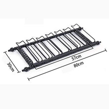 PWZ Pratica Semplicità Domestica Frigorifero per Vino Sospeso, Portapacchi in Vetro a Soffitto in Stile Industriale e Portabottiglie Sospeso in Metallo RegolabileBronzo, 80CM * 30CM