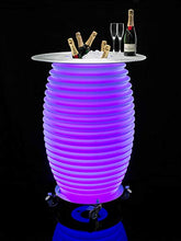 Nikki.Amsterdam The.Bar Table - Tavolo da Festa Multicolore (LED) e Altoparlante Bluetooth Mobile e Refrigeratore per Vino e Ghiaccio (Interno ed Esterno)