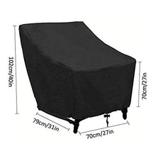 adfafw Copertura Impilabile per Patio Copertura per Sedia Impermeabile, Protezione per Sedia Reclinabile in Rattan per Veranda, Antivento, Anti-UV, Resistente