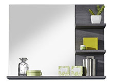 trendteam smart living Mobili Miami - Specchio a parete per bagno, Legno, Argento fumé (Finitura), 72 x 57 x 17 cm